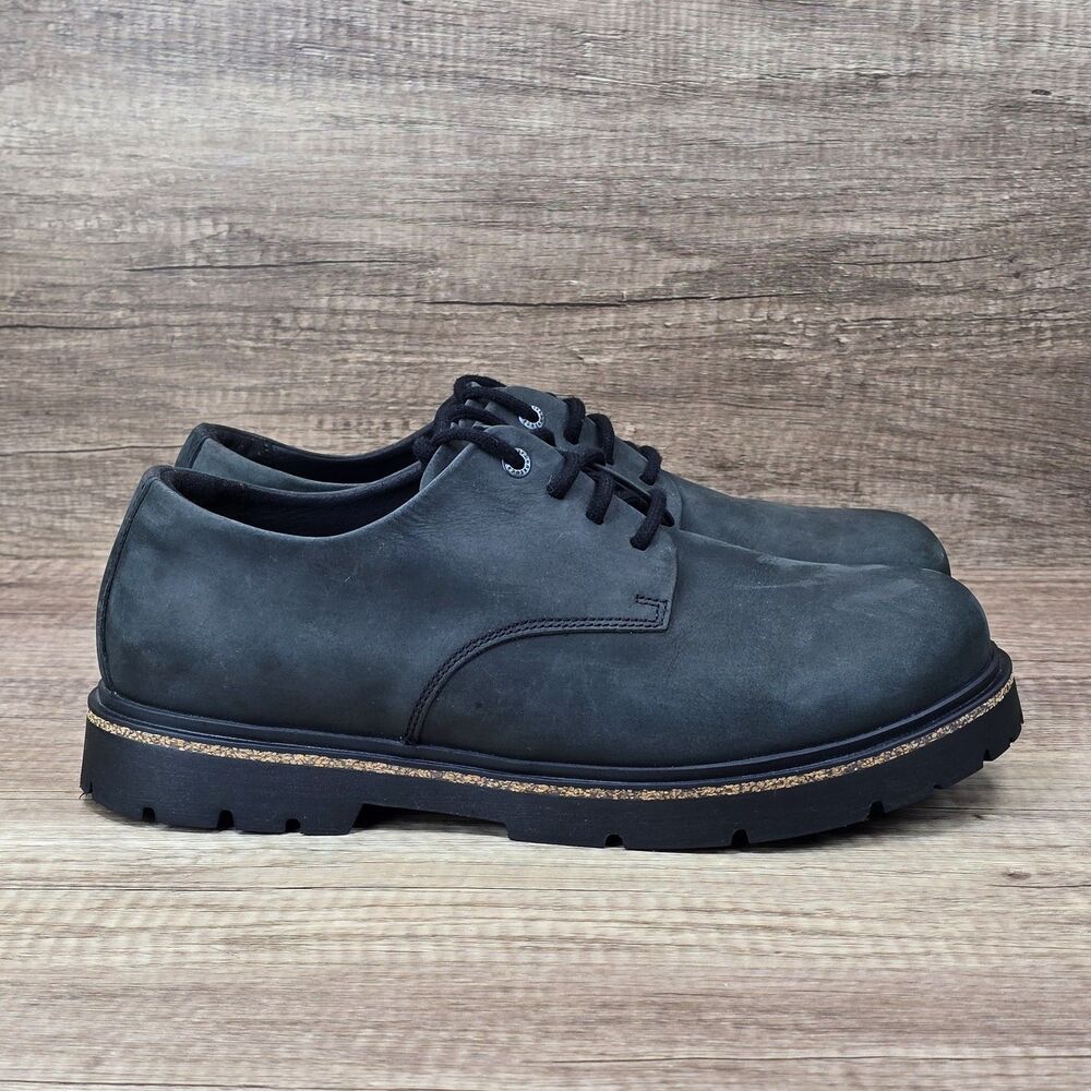 Birkenstock Highwood Lace Low Mens Size 11 Black Oiled Nubuck Leather Shoes